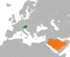 Location map for Austria and Saudi Arabia.