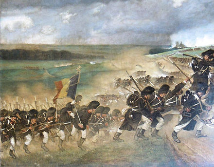 The majority of non-career soldiers in the Belgian army of the nineteenth century were selected under the remplacement system BELGICANA GRENADIERS 87.JPG