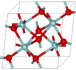 Crystal structure of baddeleyite BaddeleyiteStructure.png