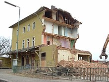 Bahnhofsgebäude Dinkelsbühl am 8. April 2013