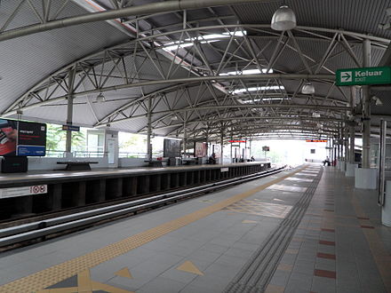 Bandaraya LRT Station platform view