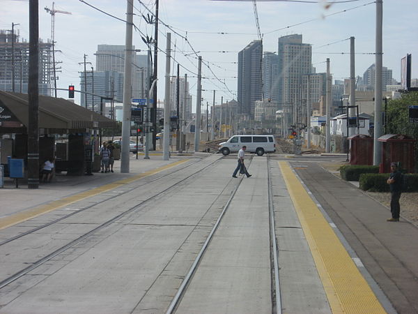 San Diego Trolley station in Logan