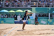 Deutsch: Beachvolleyball bei den Olympischen Jugendspielen 2018; Tag 11, 17. Oktober 2018; Jungen, Spiel um Platz 3 – Argentinien-Ungarn 2:0 (21–15/21–15) English: Beach volleyball at the 2018 Summer Youth Olympics at 17 October 2018 – Bronze Medal Match – Argentina-Hungary 2:0 (21–15/21–15)