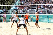 Deutsch: Beachvolleyball bei den Olympischen Jugendspielen 2018; Tag 8, 14. Oktober 2018; Mädchen, Achtelfinale – Mexiko-China 0:2 (15–21/16–21) English: Beach volleyball at the 2018 Summer Youth Olympics at 14 October 2018 – Girls Round of 16 – Mexico-China 0:2 (15–21/16–21)