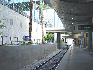 <span class="mw-page-title-main">Ben Gurion Airport railway station</span> Railway station in Ben Gurion International Airport, Israel