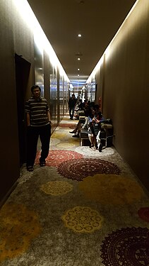 People waiting to enter the cinema in Lippo Plaza Bogor, one of the largest malls in Bogor.