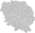 English: Blank map of Creuse department, France. Communes are outlined. Français : Carte vierge du département de la Creuse, France. Le découpage en communes est affiché.