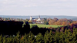 View from the observation tower "Eifel-Blick" near Marmagen on Steinfeld