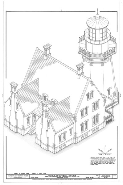 File:Block Island Southeast Light, Spring Street and Mohegan Trail at Mohegan Bluffs, New Shoreham, Washington County, RI HAER RI,5-NESH,1- (sheet 5 of 12).tif