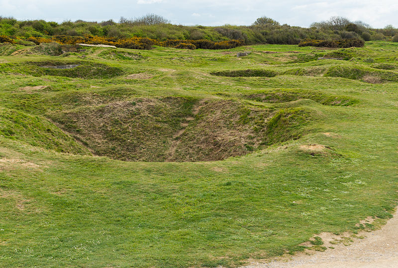 File:Bombing craters at Pointe du Hoc.jpg