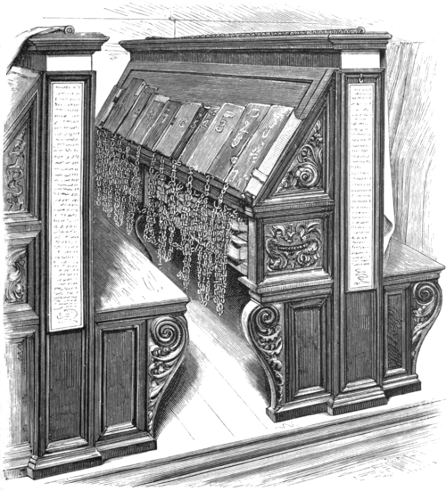 Fig. 5. Book-desks and reader's seats in the Biblioteca Laurentiana, Florence.