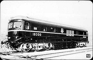 1951年時的英國鐵路18000號機車。