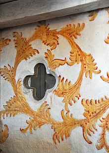 Cell of a recluse with hagioscope in Bro Church on Gotland Bro kyrka, hagioskop till ett inclusorium.jpg