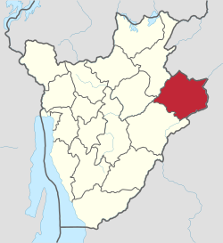 Situo de Provinco Cankuzo en Burundo.