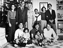 Bush with his father,Jeb,and the Bush family in December 1979 Bush Family Photo (Christmas 1979).jpg