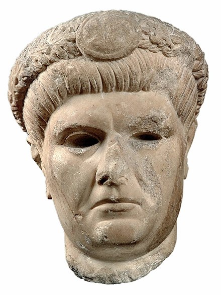Portrait in the Canellopoulos Museum – once part of an over life-sized statue. c. 310 AD. [40]