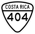 Road shield of Costa Rica National Tertiary Route 404