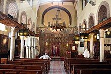 Interior of the Church of Saint Barbara, one of the oldest preserved churches in Cairo Cairo, santa barbara, interno, 01.JPG