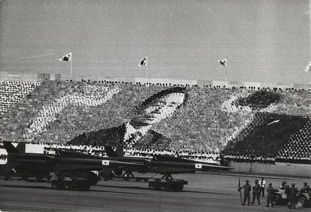 Honoring South Korean President Park Chung-hee in Army Parade at Armed Forces Day on 1 October 1973