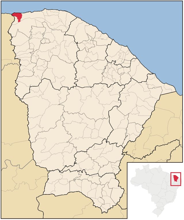 Localização de Barroquinha no Ceará