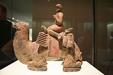 A Westerner on a camel, Northern Wei dynasty (386-534) Cernuschi Museum 20060812 150.jpg