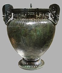 Image 17The Vix Krater, an imported Greek wine-mixing bronze vessel found in the Hallstatt/La Tène grave of the "Lady of Vix", Burgundy, France, c. 500 BC (from Archaic Greece)