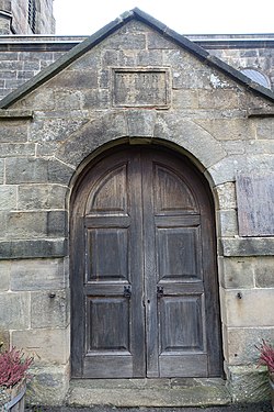 Entrance door of South Wingfield Church, Derbyshire