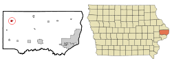 Location of Lost Nation, Iowa