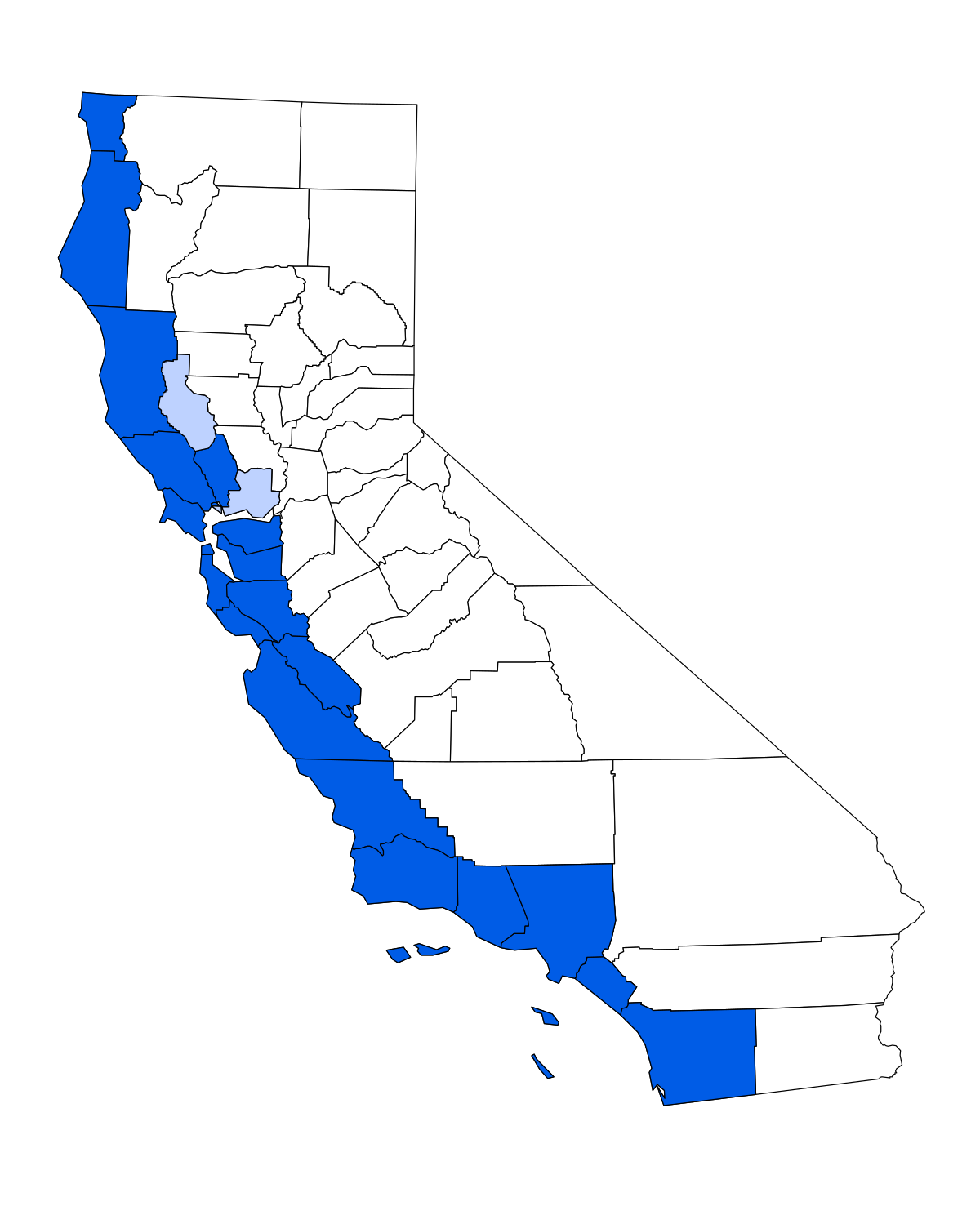 Map Of The Coast Of California File:coastal California Map.svg - Wikipedia