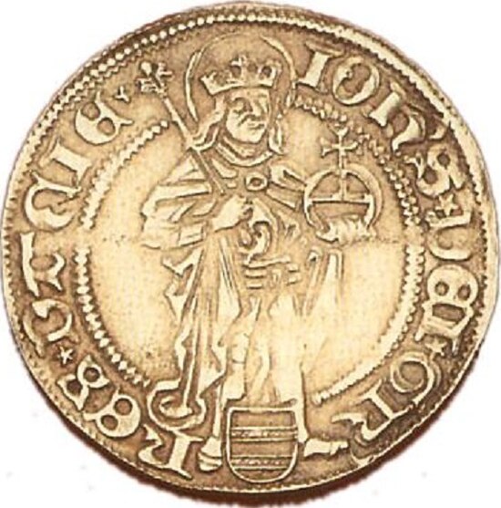 King John's gold coin minted in Stockholm in 1497