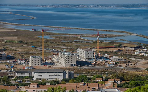 Construction in Sète, Hérault, France.