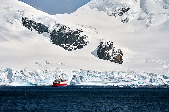 cruise vessel 'Expedition' in Antarctica