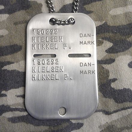 Danish military dog tag
