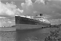 The Caledonia as a barge in Amsterdam, August 1966