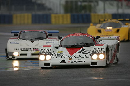 Derek Bell racing in the Group C support race at the 2012 Le Mans