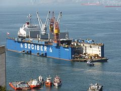 Floating drydock Valparaíso III, SOCIBER company, 1983