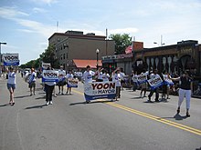 Supporters of Yoon's mayoral campaign marching in the 2009 Dorchester Day Parade Dot Day 2009 (3604335417).jpg