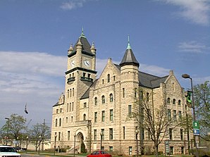 Douglas County Courthouse in Lawrence, listed on NRHP No. 75000708 [1]