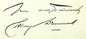 signature de Henry Drummond