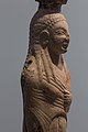 East Greek plastic aryballos - kore in Samian dress - København NCG 3273 - 05