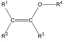 The structure of a typical enol ether group Enol ether.png