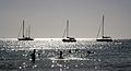 Es Trenc, Mallorca - Three sailing vessels