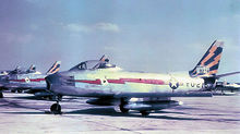 North American F-86A-5-NA Sabre, AF Ser. No. 48-0276 of the 116th Fighter-Interceptor Squadron, 1951. F-86a-116fis-bent.jpg