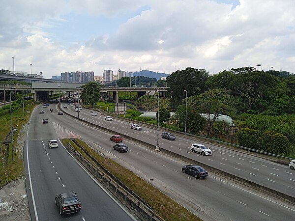 Jalan Kuala Selangor in Sungai Buloh, from Entrance B of Sungai Buloh Station