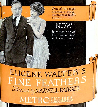 Eugene Pallette in de stomme film Fine Feathers (1921)