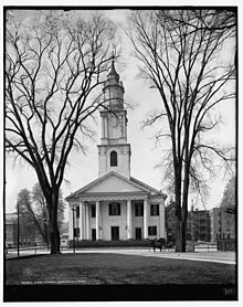 View of the church around 1908 First Church Springfield c1908.jpg