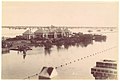 The station during a flood in 1890