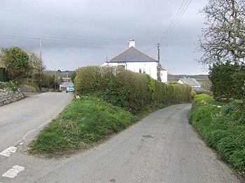 English: Fork in the road at Brill