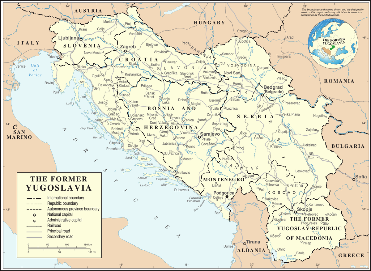 státy bývalé jugoslávie mapa Jugoslávie – Wikipedie státy bývalé jugoslávie mapa