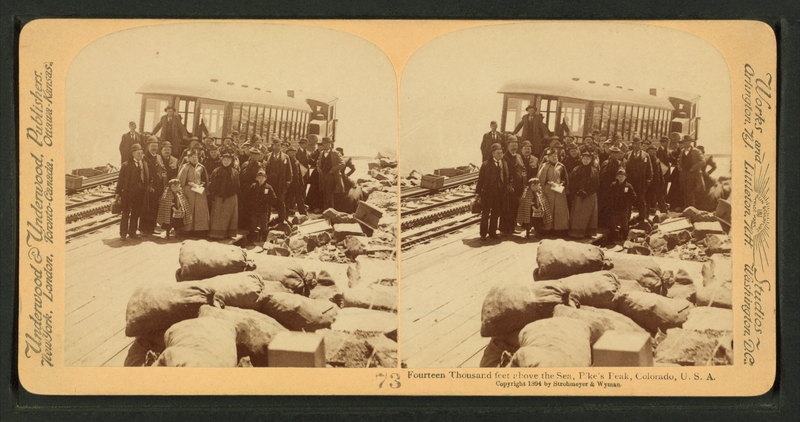 File:Fourteen thousand feet above the sea, Pike's Peak, Colorado, U.S.A, from Robert N. Dennis collection of stereoscopic views 3.png